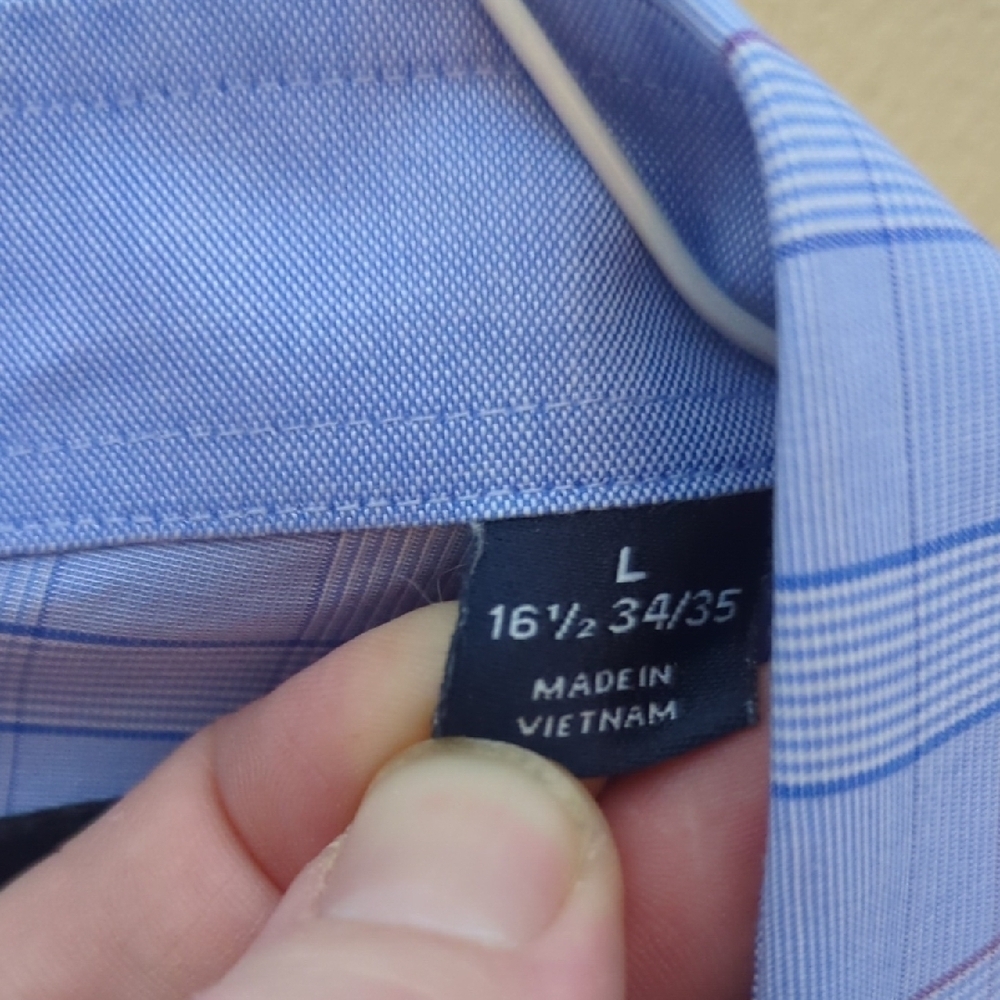 Nautica Light Blue Plaid Button Down Shirt - Picture 4 of 8